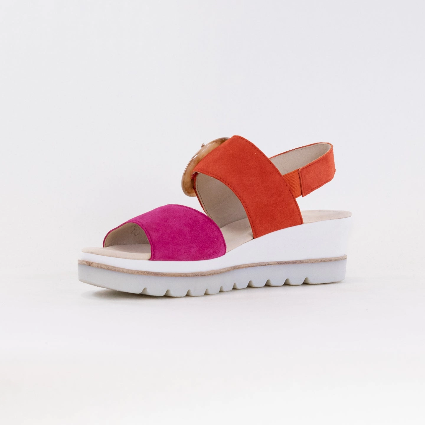 Gabor 44.645.13 Sandal (Women's) - Pink/Pumpkin Slide On Marina Mood