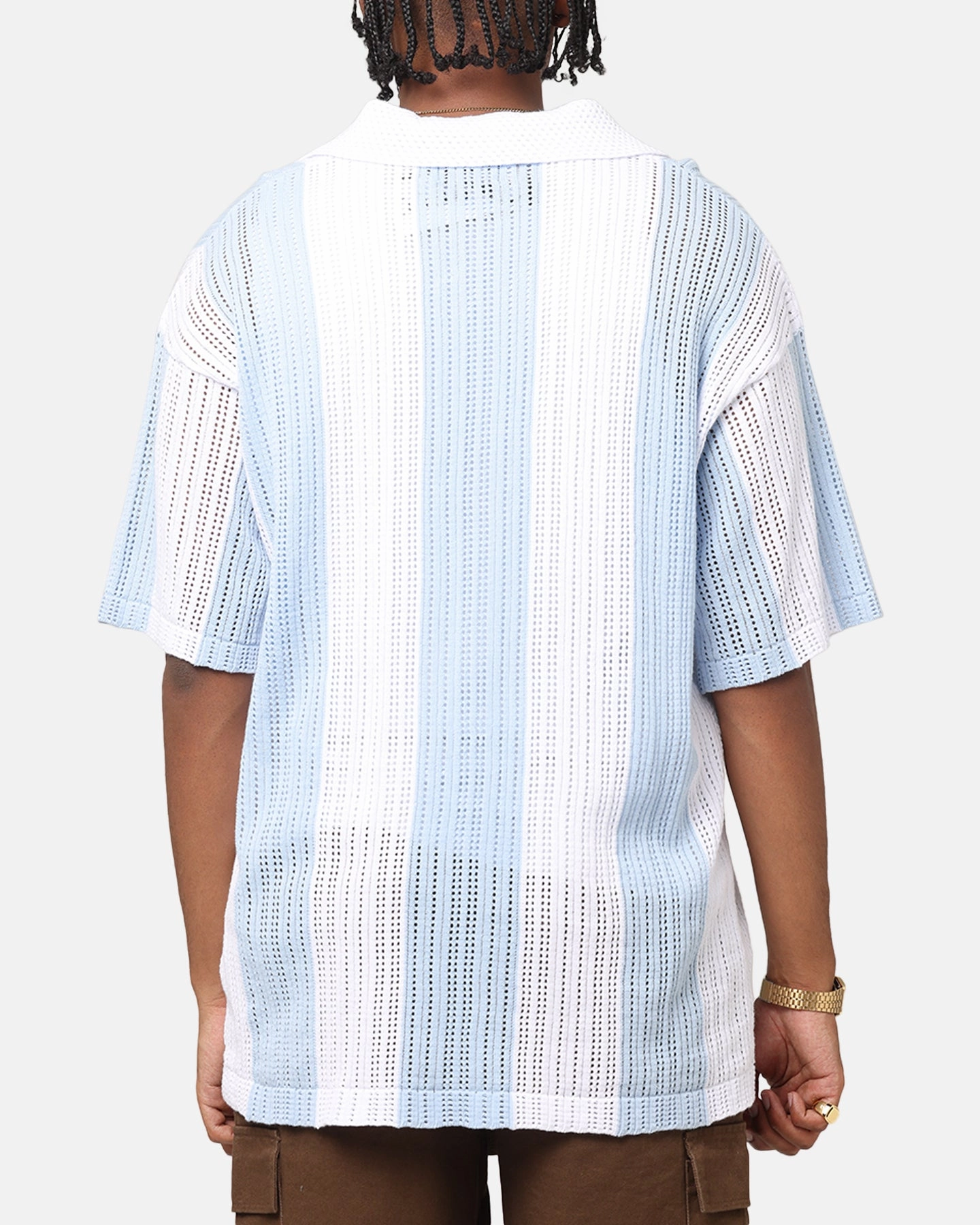 Reinforced Stitching Wrinkle Resistant Treatment XXIII Knit Jersey Blue/White