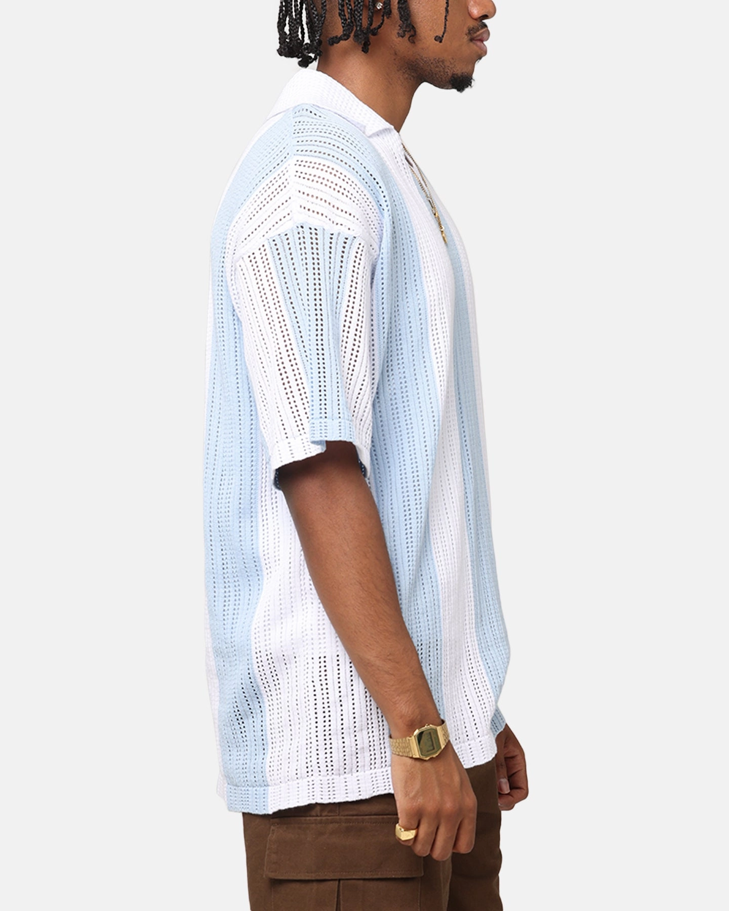 WrinkleFree Finish Relaxed Silhouette XXIII Knit Jersey Blue/White