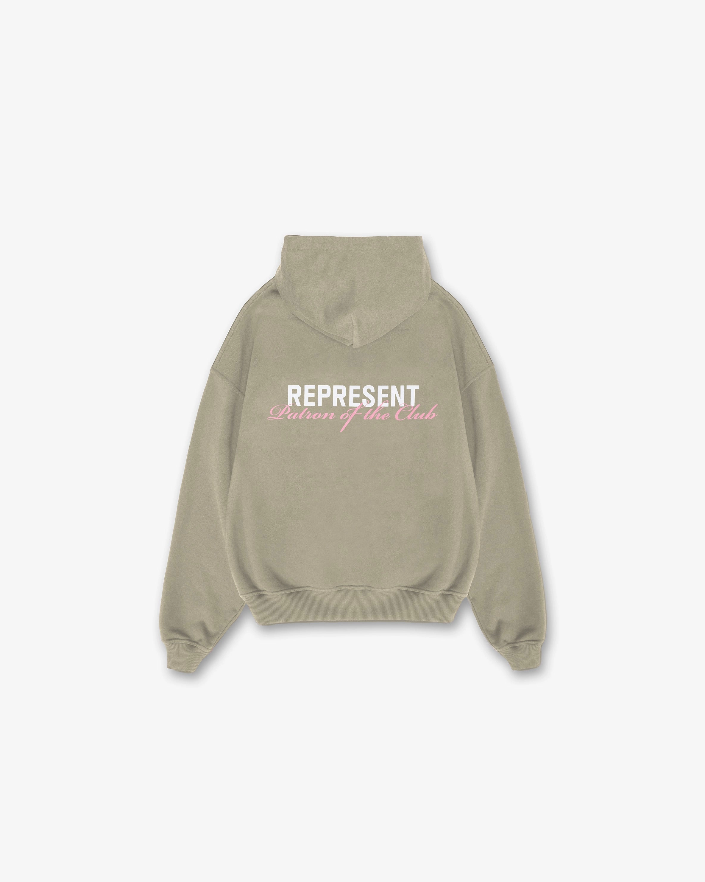 Semi Formal Patron Of The Club Hoodie - Khaki Pink