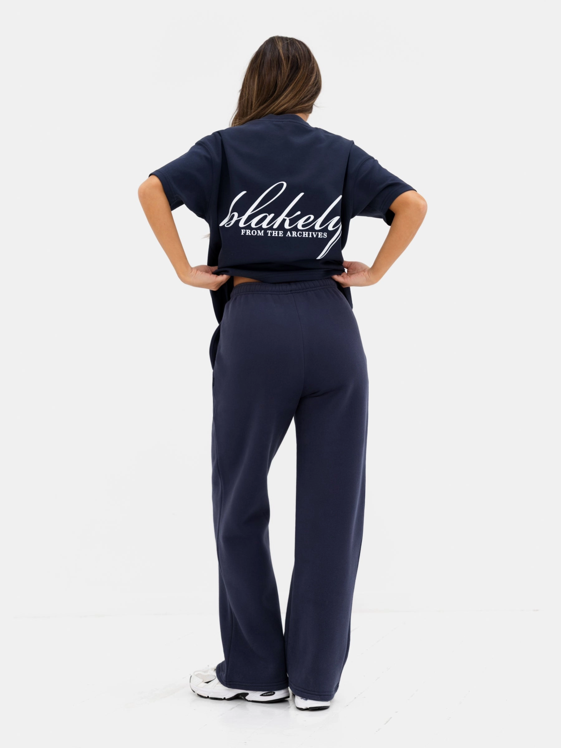 Quick Cool MachineWashable Georgia Wide Leg Sweatpants - True Navy