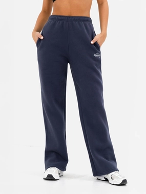 Georgia Wide Leg Sweatpants - True Navy Water resistant coating