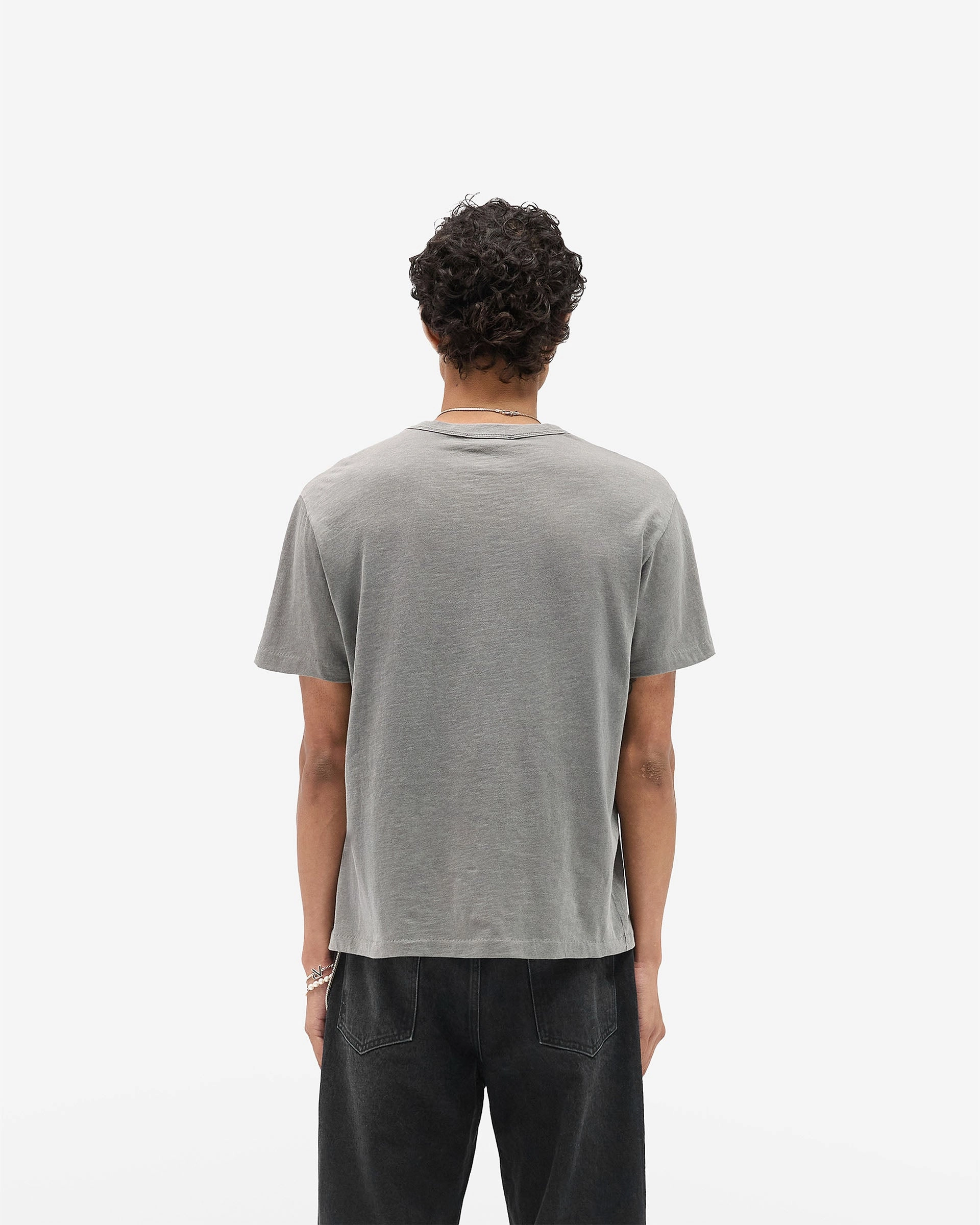 Set In Sleeve Affordable Fashion GH T-Shirt - Vintage Grey