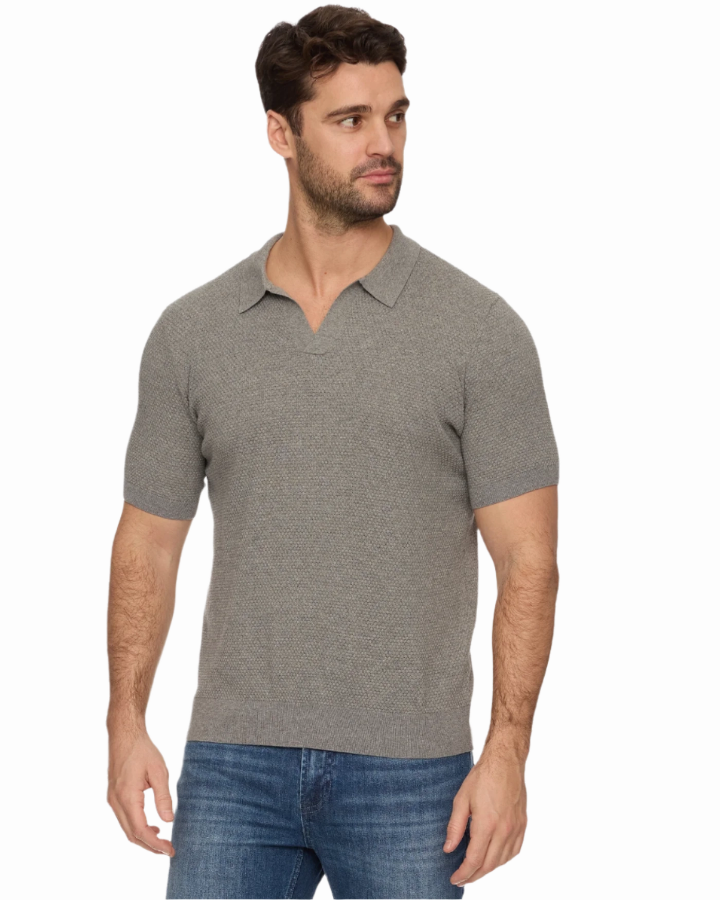 Comfortable Layering Multi Ply Collar GLENVIEW SWEATER POLO