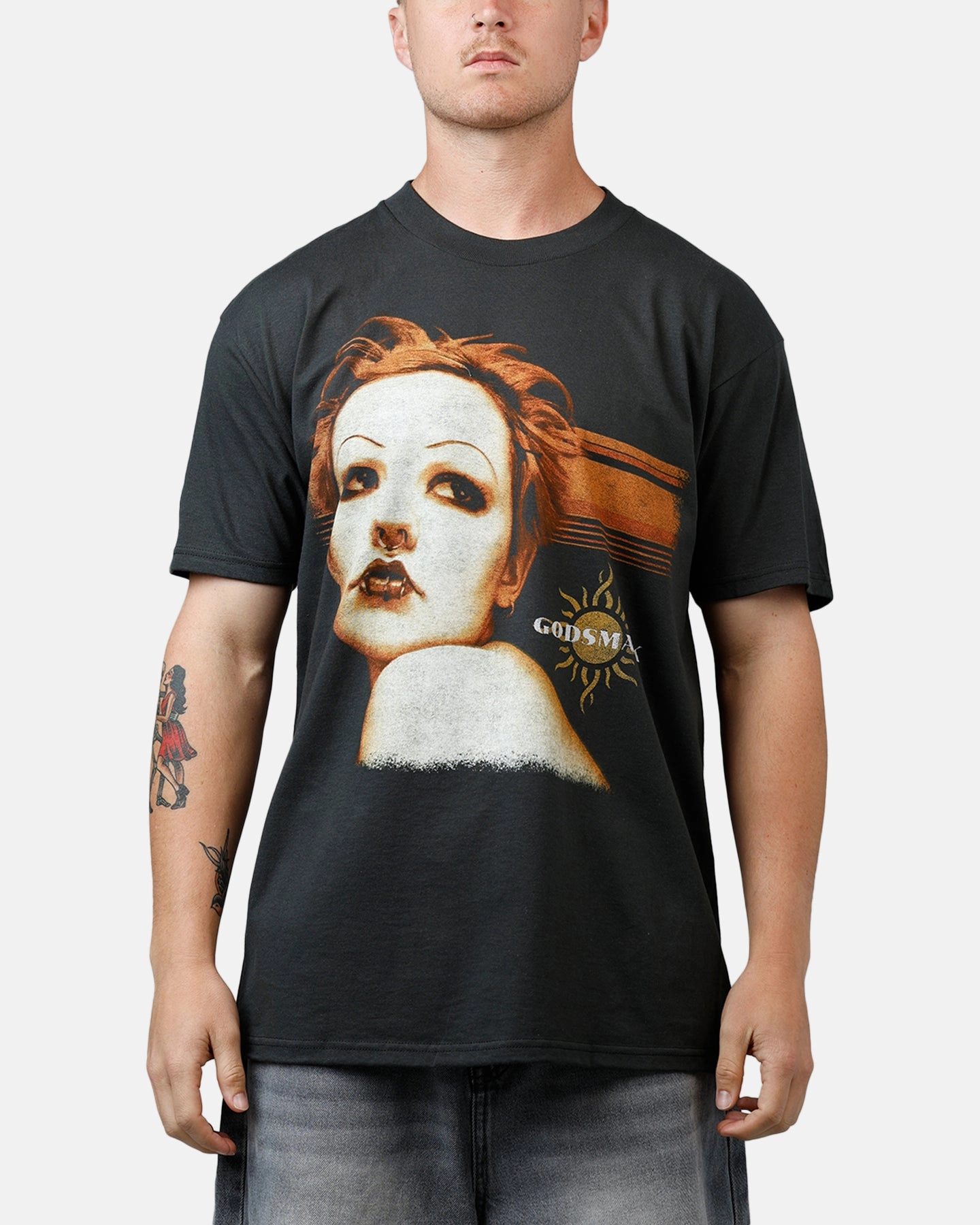 FullCut Shoulder Quick Dry Performance Global Merchandising Godsmack Vintage T-Shirt Black