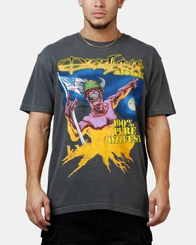 Global Merchandising Ozzy Osbourne 2003 Ozzfest T-Shirt Washed Black Four Way Stretch Material