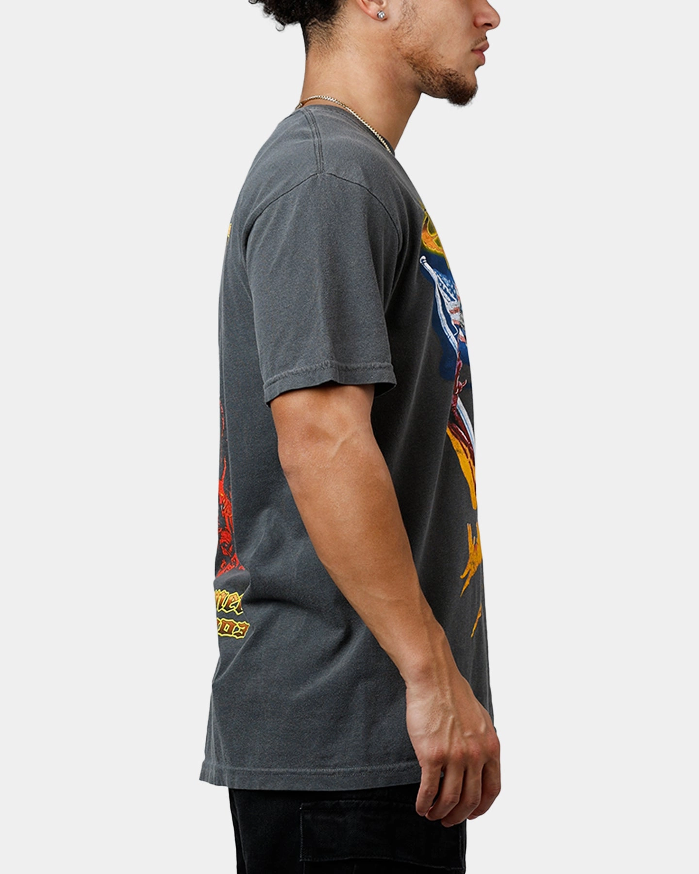 Ethically Sourced Yarn SeamlessSidePanels Global Merchandising Ozzy Osbourne 2003 Ozzfest T-Shirt Washed Black