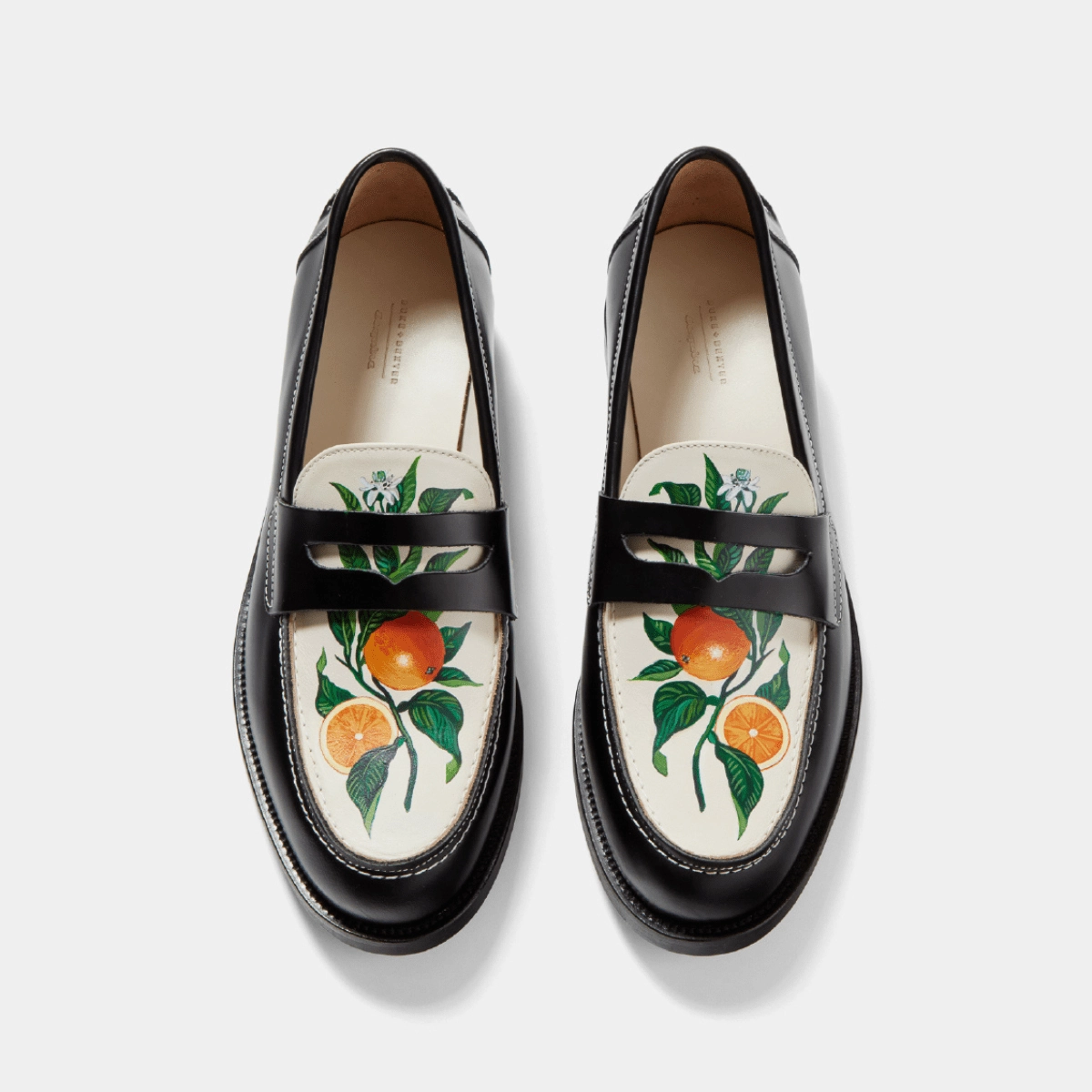 Eco Friendly Wilde Hand-Painted Orange Penny Loafer - Women's