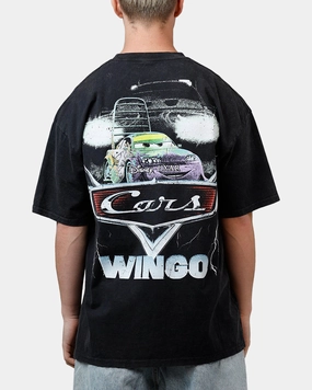 Goat Crew Disney And Pixar Cars Wingo Vintage T-Shirt Black Acidwash Thermal Insulation Core