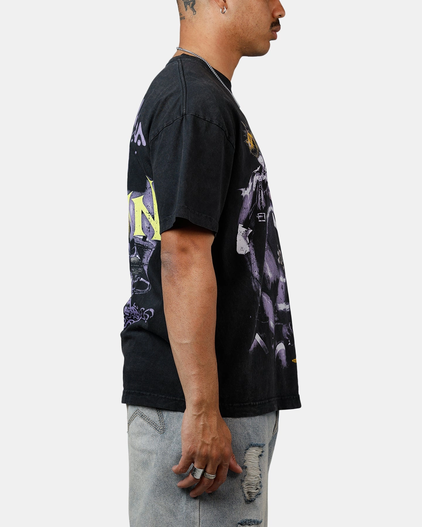 Comfy Layer Cozy Fit Goat Crew Disney Kingdom Hearts Halloween Town Heavyweight T-Shirt Black Acidwash