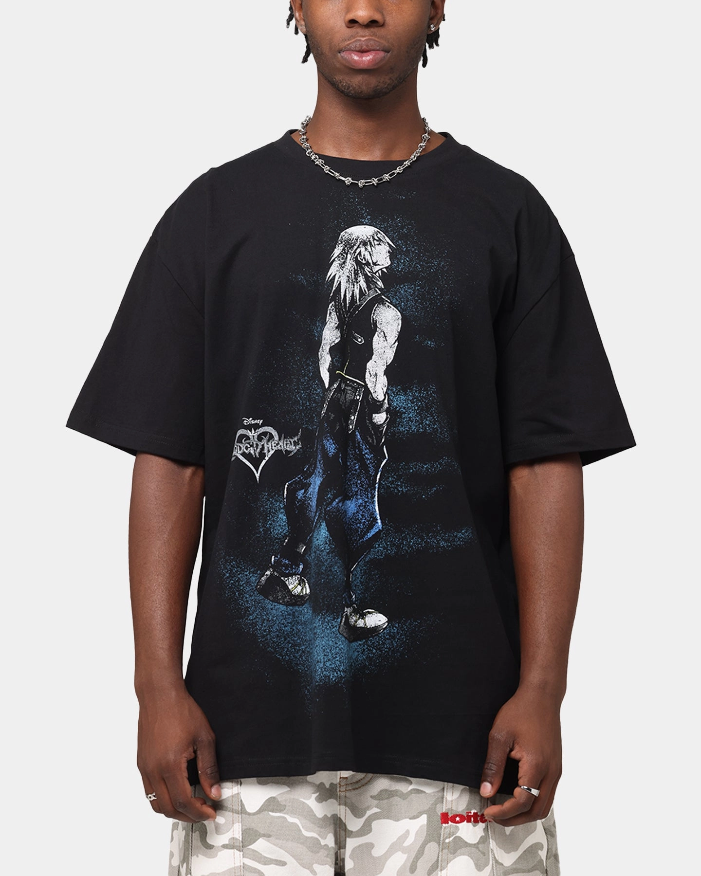 RubberizedGrip Goat Crew Disney Kingdom Hearts Riku Heavyweight T-Shirt Black