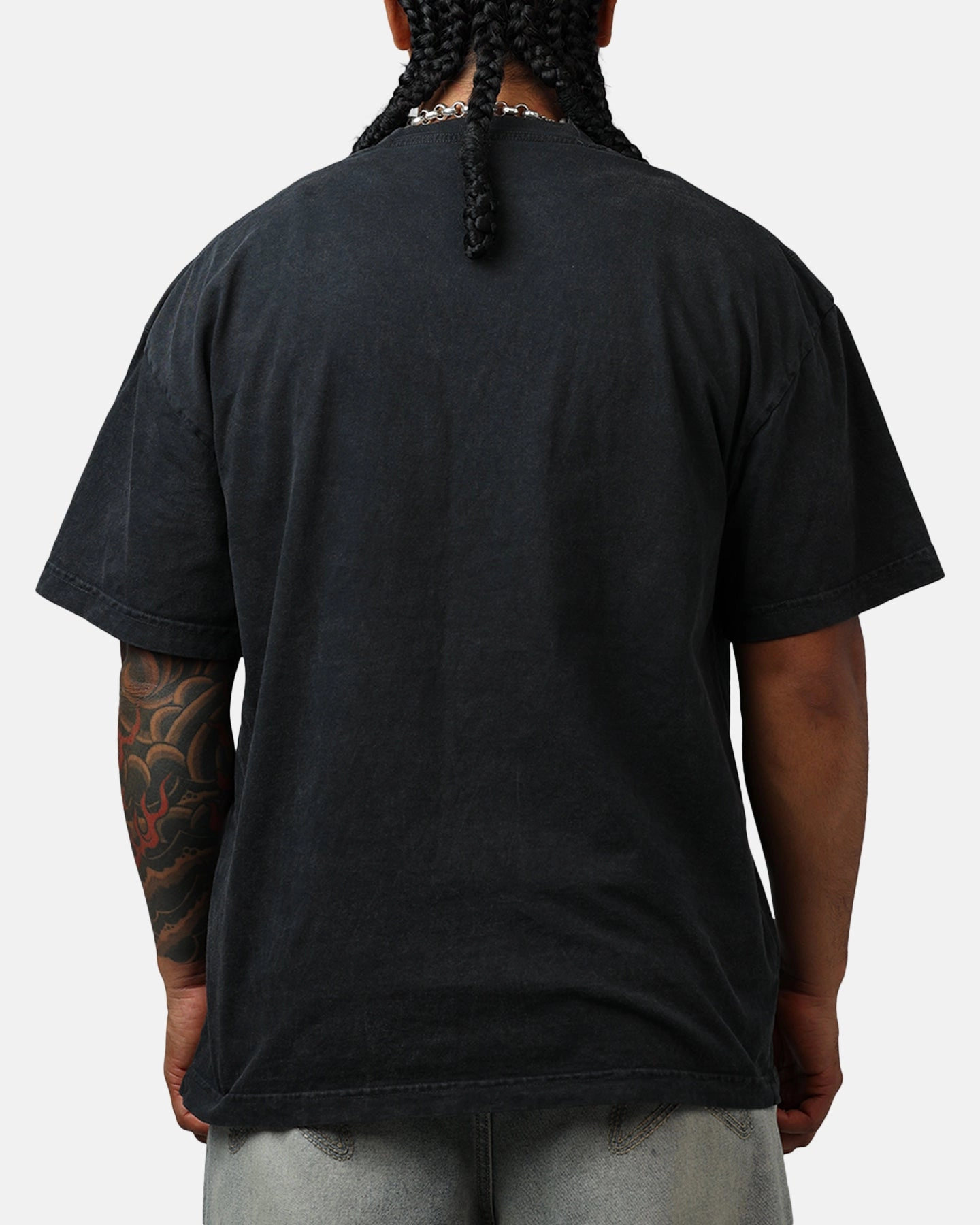 Goat Crew Marvel Fantastic Four Human Torch Fire Vintage T-Shirt Black Acidwash ReflectiveDetails