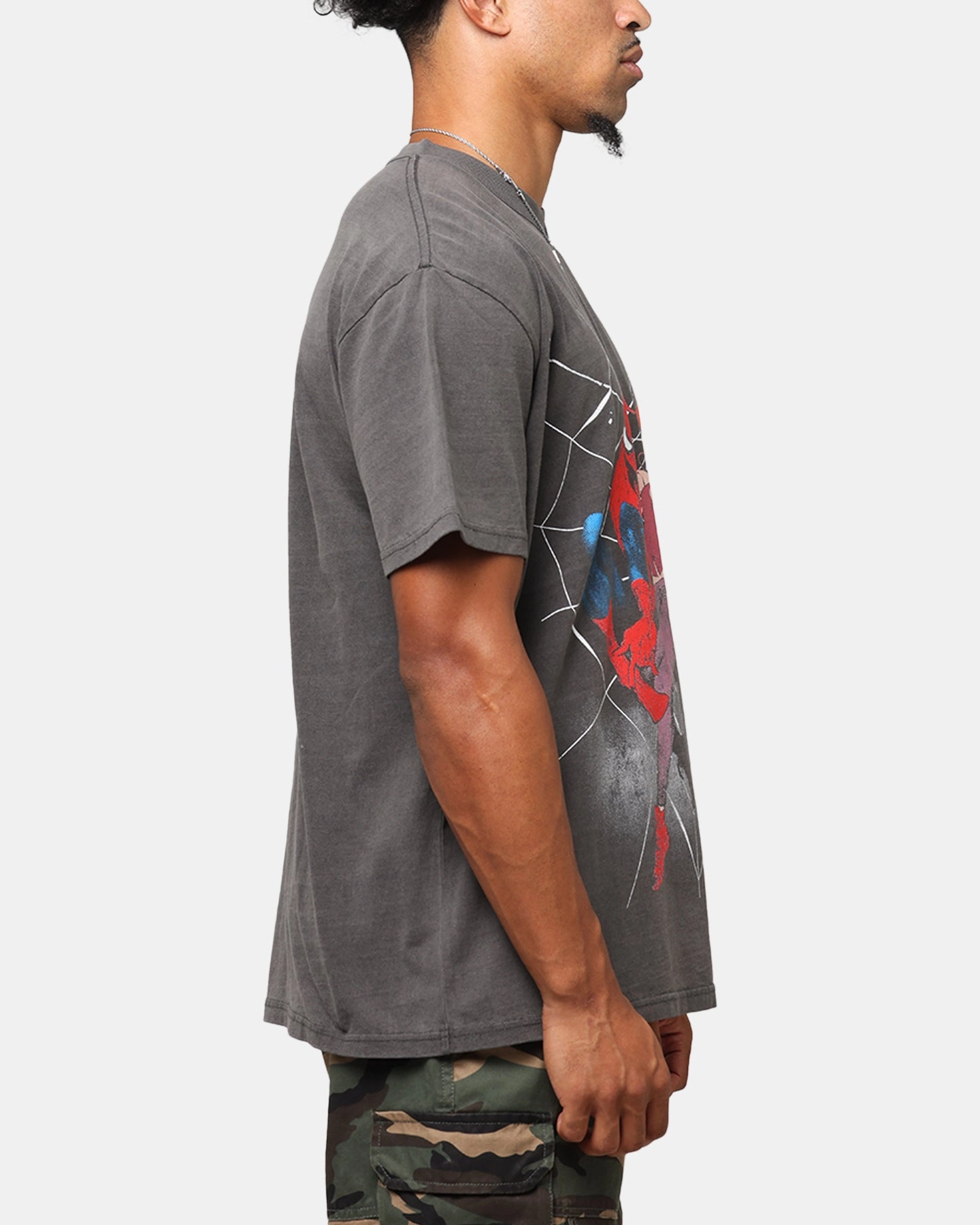 Goat Crew Marvel??s Spider-Man Peter Parker & MJ Heavyweight T-Shirt Black Wash hypoallergenic material Butter Soft Handfeel