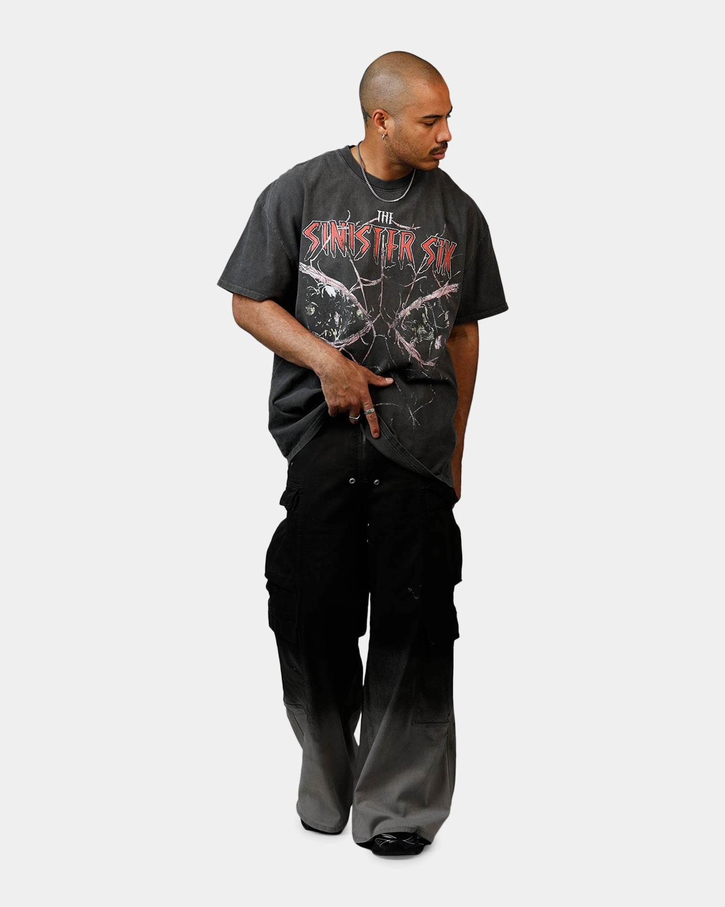 Comfortable Style Goat Crew Marvel Sinister Six Through The Eyes Heavyweight T-Shirt Black Wash