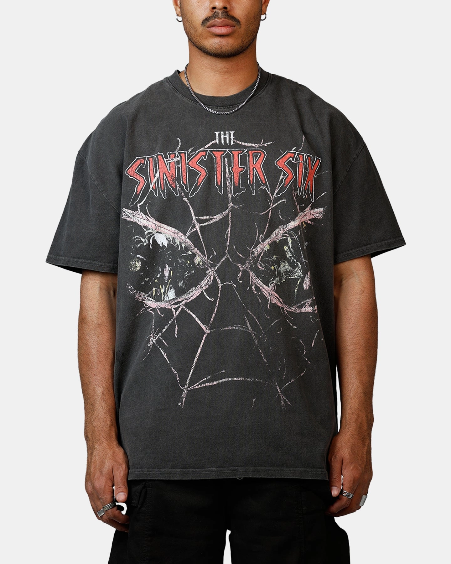 Fitted Tank Basic Long Sleeve Goat Crew Marvel Sinister Six Through The Eyes Heavyweight T-Shirt Black Wash