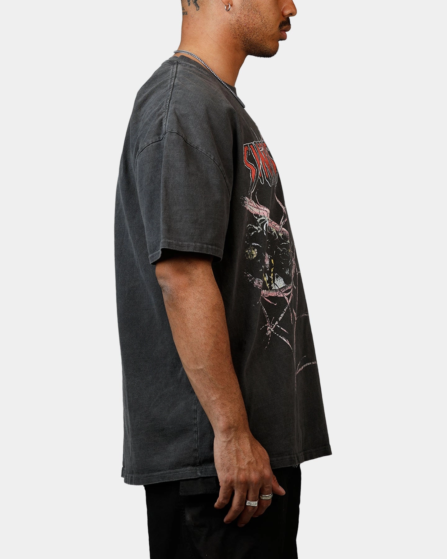 Warm Fabric Goat Crew Marvel Sinister Six Through The Eyes Heavyweight T-Shirt Black Wash