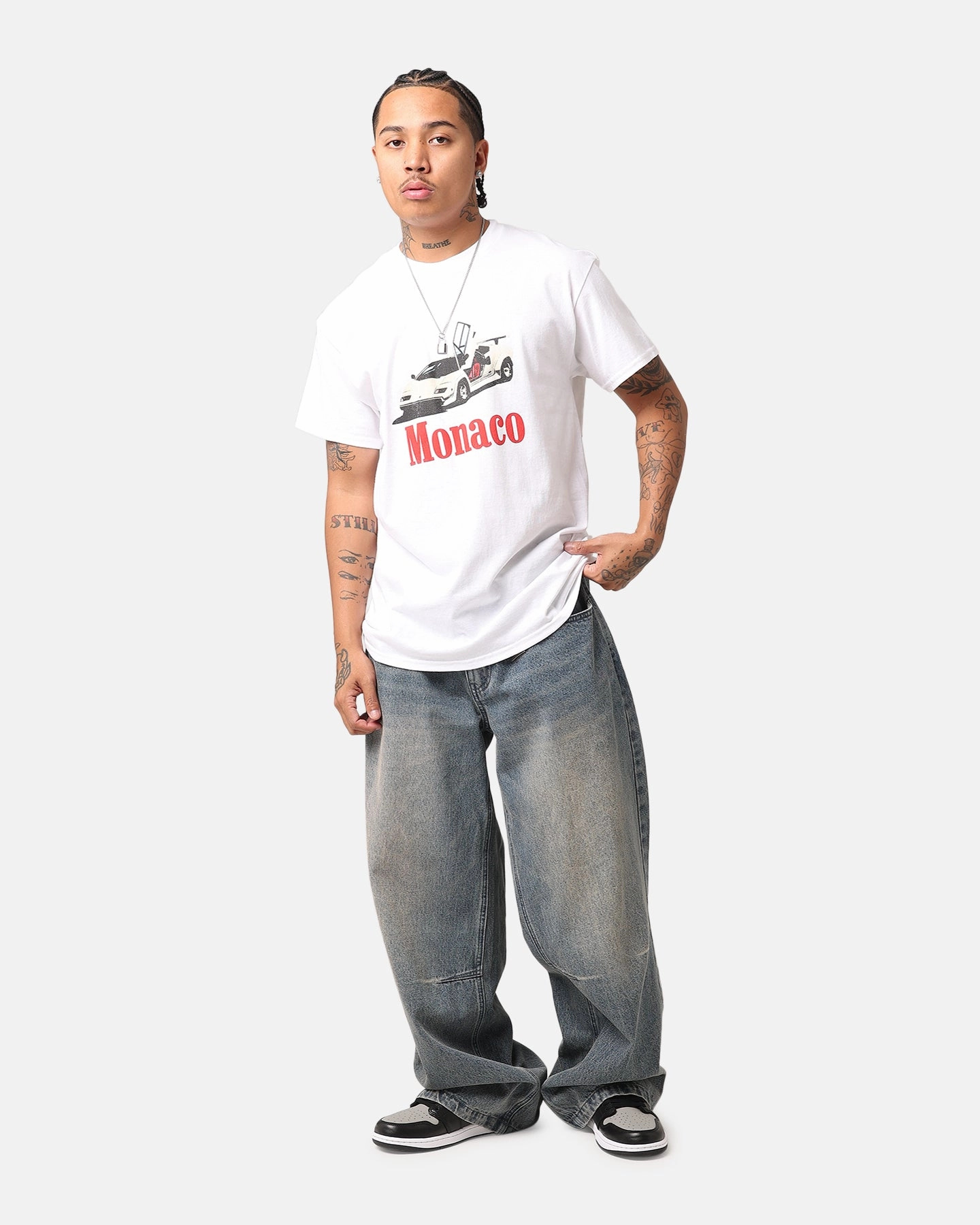 Wrinkle Resistant Finish TemperatureRegulating Fabric Goat Crew Monaco 1983 T-Shirt White