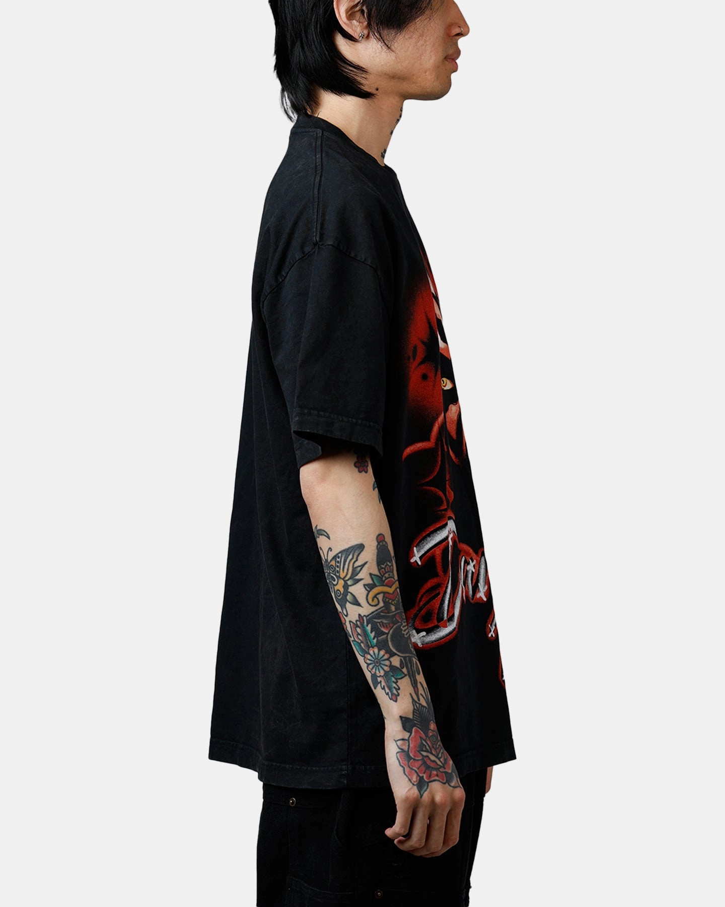 Goat Crew Star Wars Darth Maul Airbrush T-Shirt Black Acidwash AllDayComfort