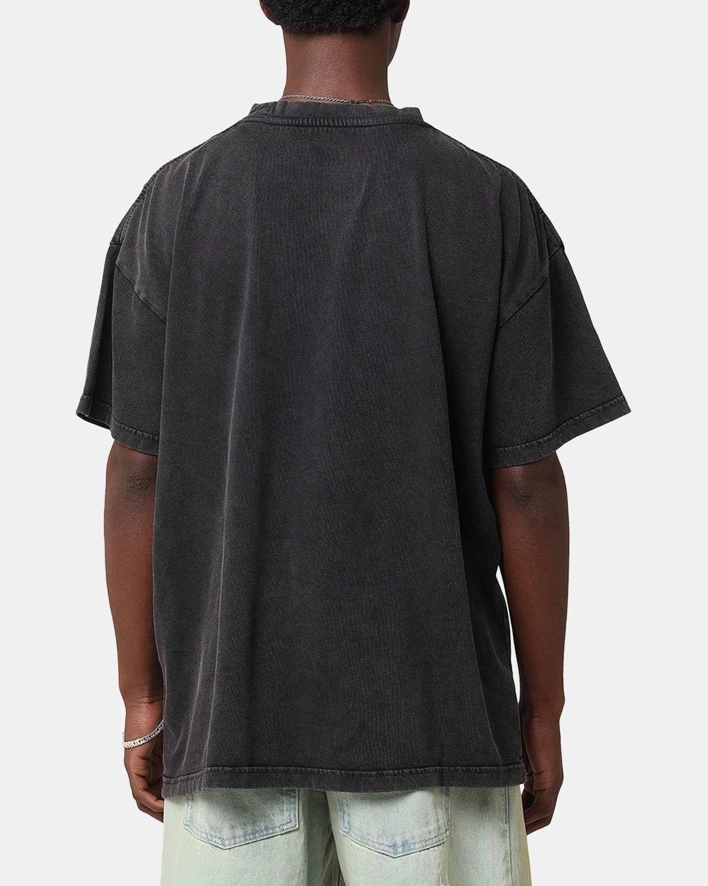 FoamReinforcedCollar Hypoallergenic Fiber Goat Crew X Beetlejuice Jeff Bob Dave Vintage T-Shirt Black Acidwash