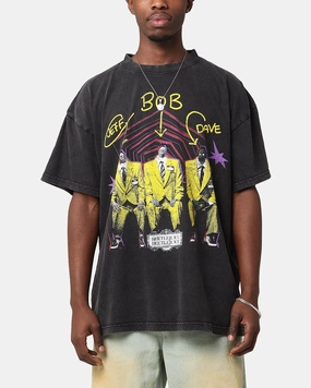 LightweightConstruction LightweightTexture Goat Crew X Beetlejuice Jeff Bob Dave Vintage T-Shirt Black Acidwash