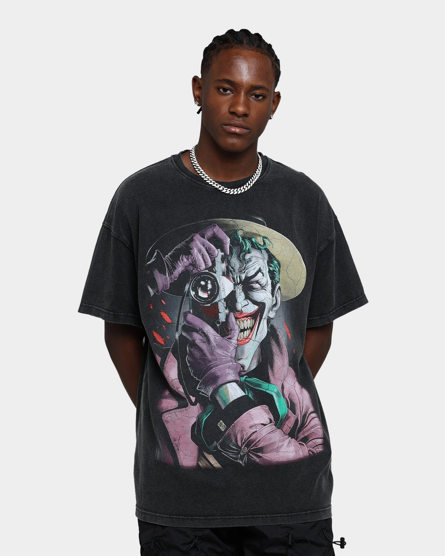 Goat Crew X DC Batman The Killing Joke  Vintage T-Shirt Black Wash Thermal Regulation System Slim Fit Shirt