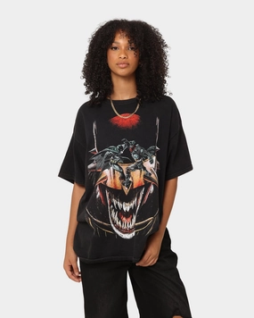 Goat Crew X DC Batman Who Laughs Vintage T-Shirt Black Wash BoxySilhouette NonChafingEdges