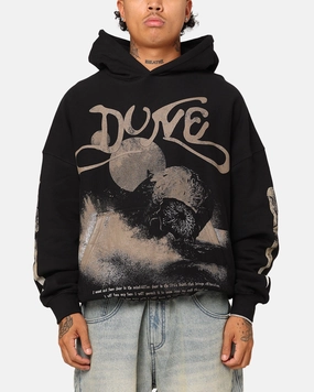 Goat Crew X Dune Heavyweight Hoodie Black Drop Shoulder Silhouette SnagFreeKnit