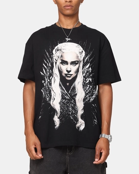 Goat Crew X Game Of Thrones Mother Of Dragons Vintage T-Shirt Black Acidwash Reinforced Hems