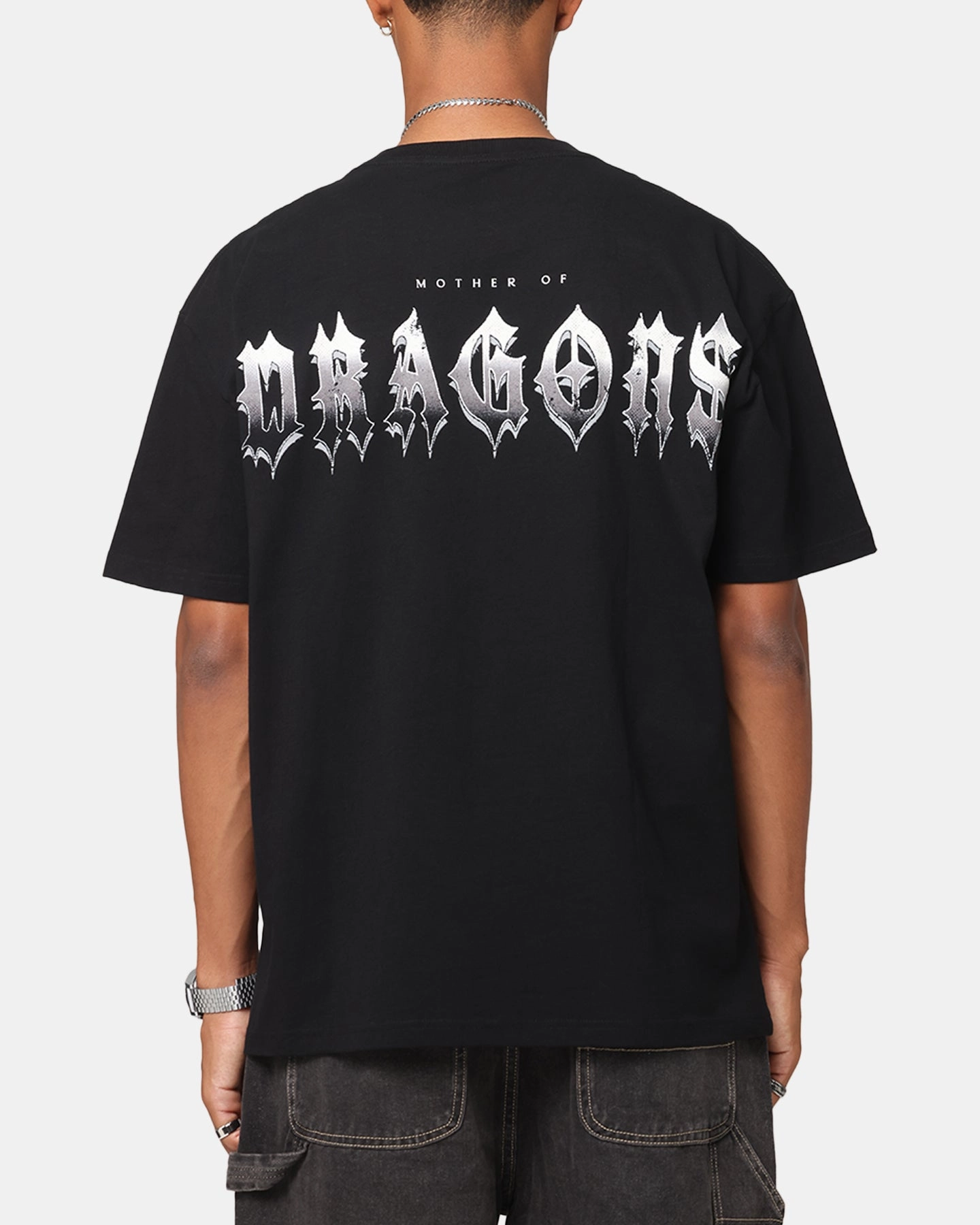 ZipClosure Goat Crew X Game Of Thrones Mother Of Dragons Vintage T-Shirt Black Acidwash