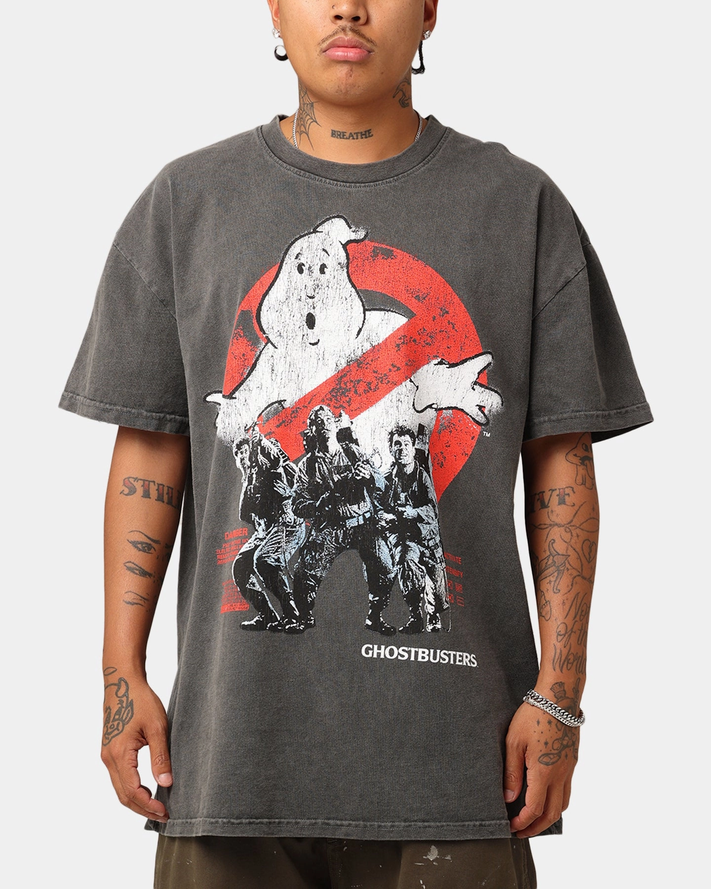 Goat Crew X Ghostbusters Heavyweight T-Shirt Black Wash DurableCollarStays Hypoallergenic Inner Layer
