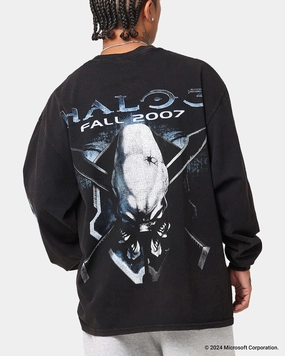Sun Protection Fabric Multi Panel Construction Goat Crew X Halo Halo Legendary Long Sleeve T-Shirt Black