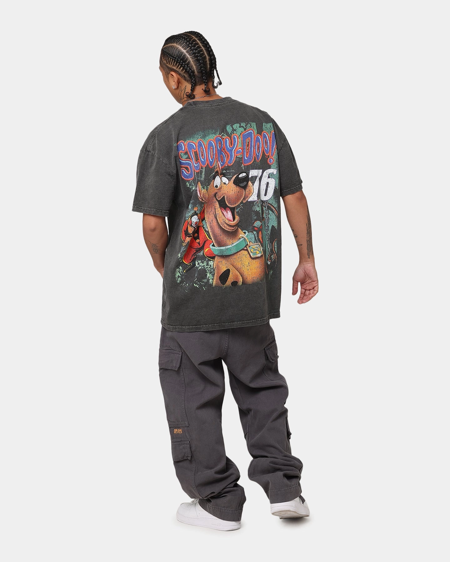 FlexibleMobility Goat Crew X Scooby-Doo Scooby-Doo Jumbo Heavyweight Vintage T-Shirt Black Wash