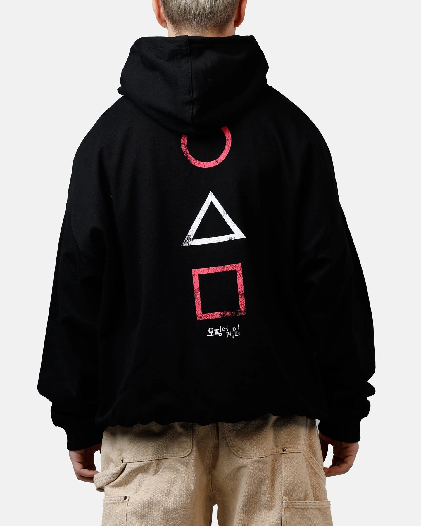 Goat Crew X Squid Game Young-Hee Eyes Premium Hoodie Black Ribbed Trim AntiOdorTreatment