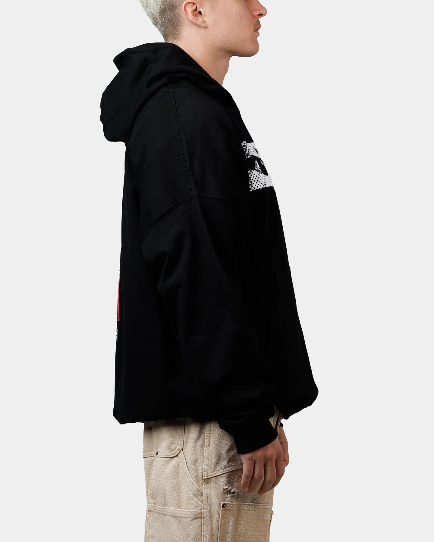 Goat Crew X Squid Game Young-Hee Eyes Premium Hoodie Black FrictionReducing Circular Knit