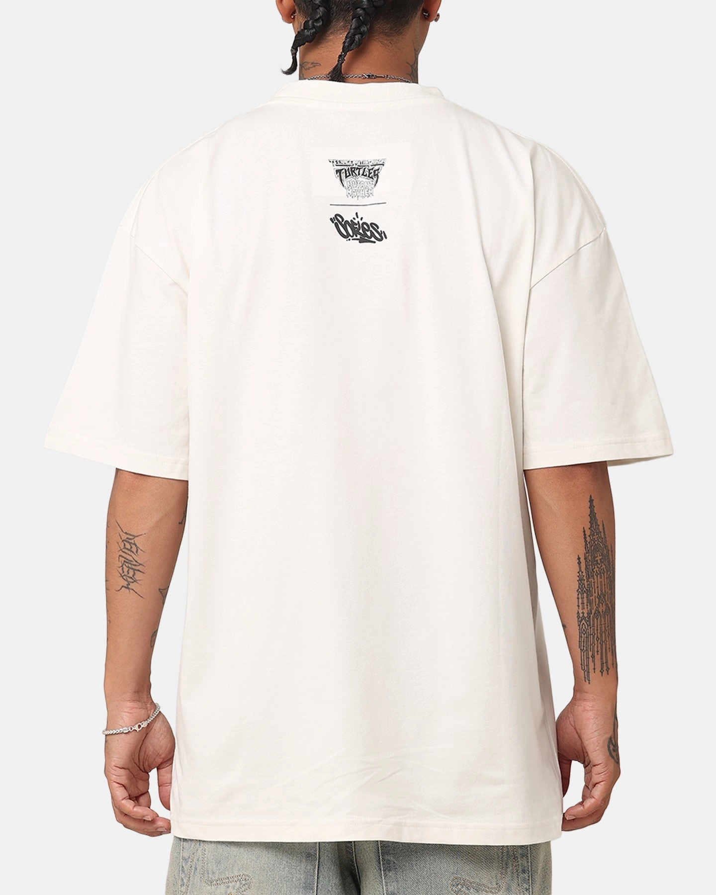 Goat Crew X Teenage Mutant Ninja Turtles Leonardo X Sofles Vintage T-Shirt Off White HighDensity Knit