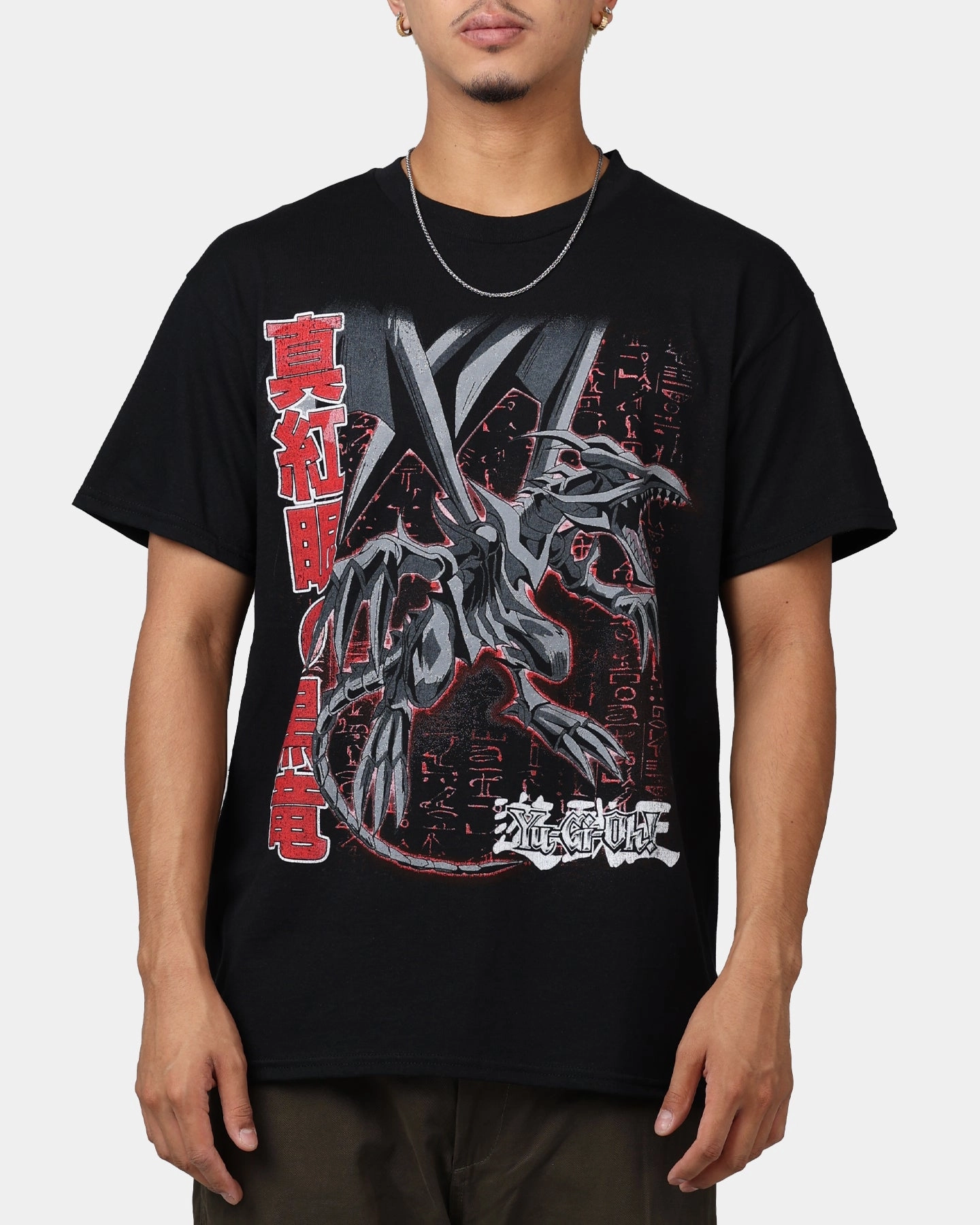 MoistureWicking Technology Slim Fit Shirt Goat Crew X Yu-Gi-Oh! Red Eyes Vintage T-Shirt Black