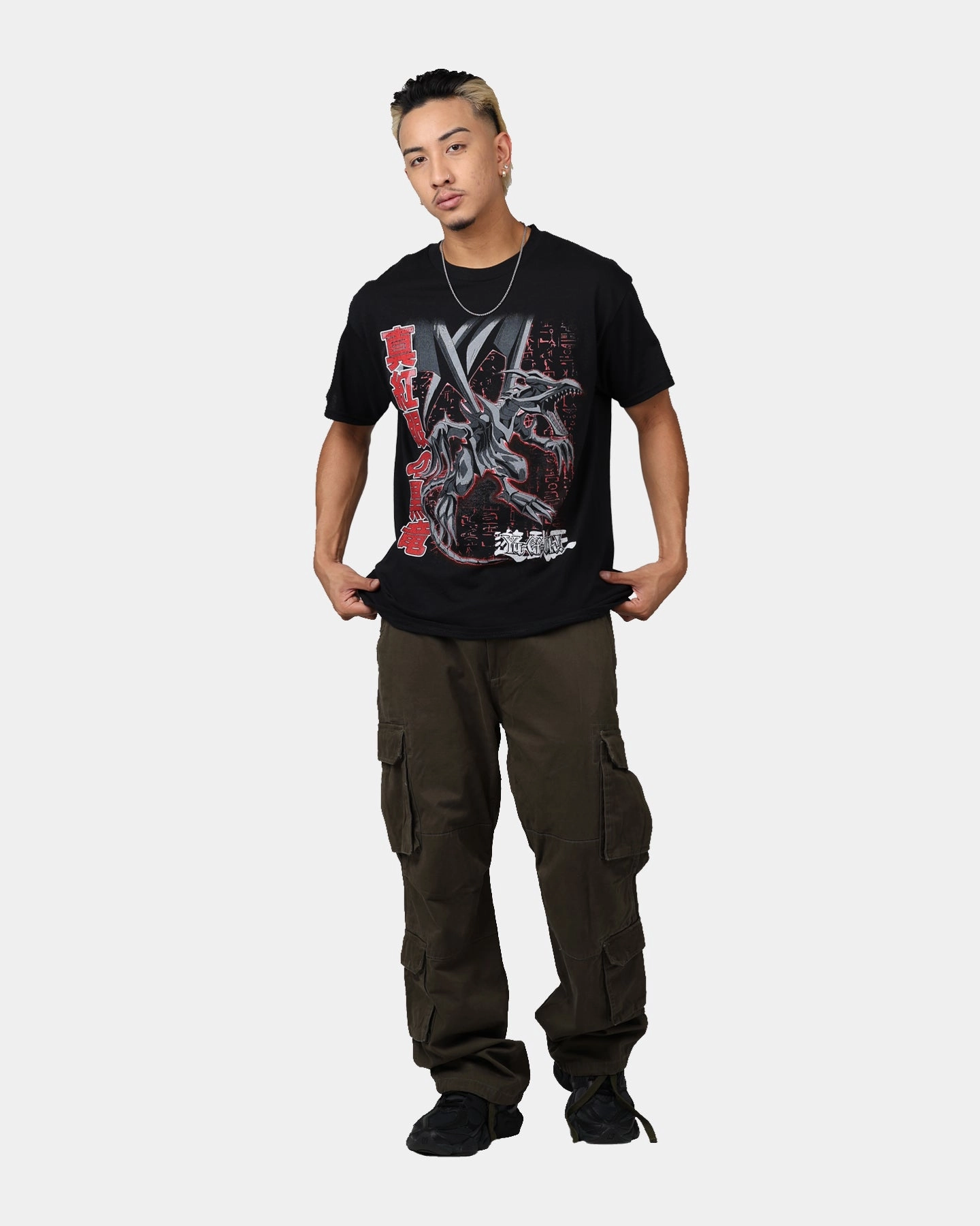 Goat Crew X Yu-Gi-Oh! Red Eyes Vintage T-Shirt Black Durable Reinforced Elbows