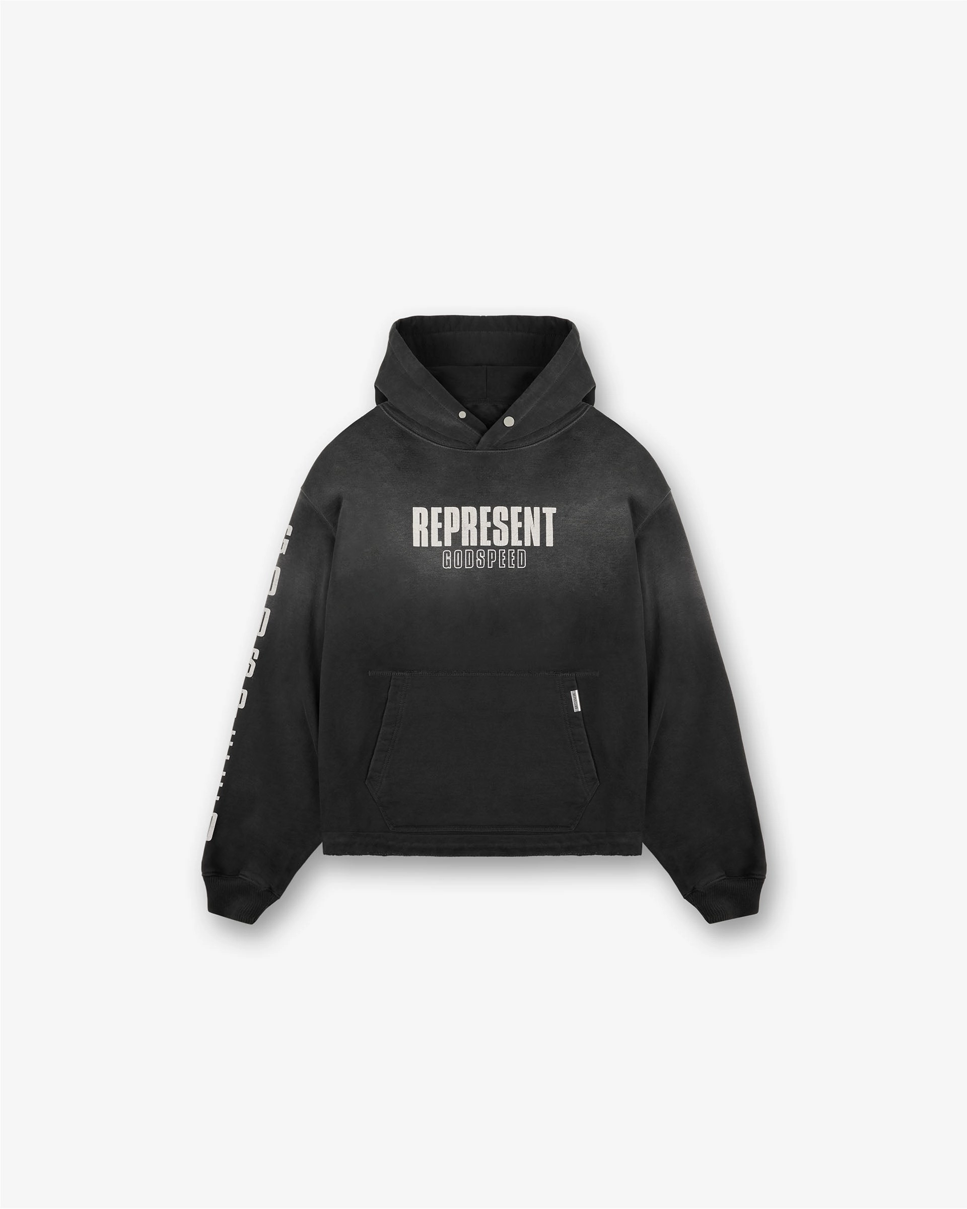 Godspeed Hoodie - Aged Black Double Stitched Seams