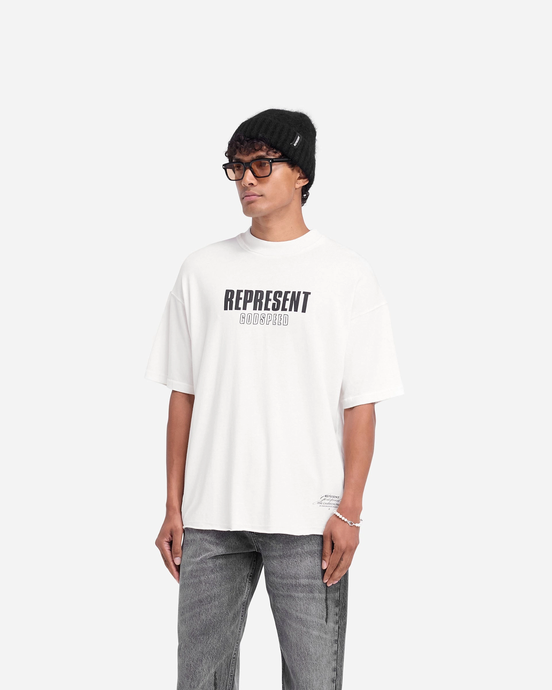 Stylish Wearable Versatile Look Godspeed T-Shirt - Flat White