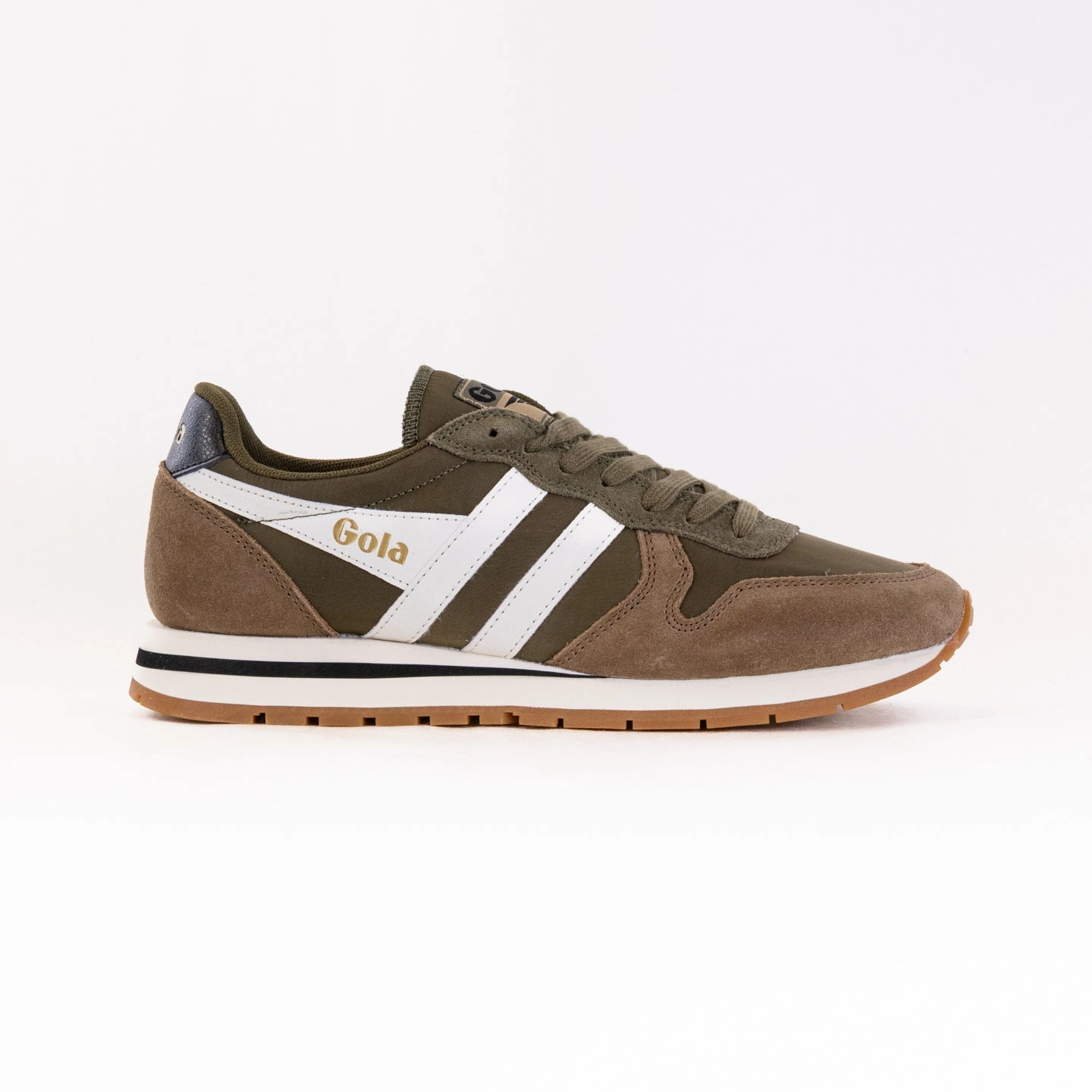 Springboard Cushioning Gola Classics Daytona Chute Sneaker (Men's) - Khaki/Tobacco/Off White