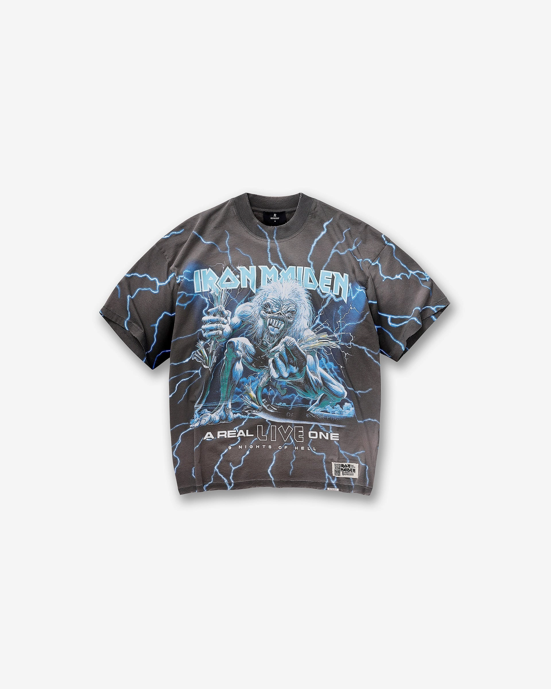 Represent X Iron Maiden A Real Live One T-Shirt - Stained Brown Timeless Must-Have Performance Stretch