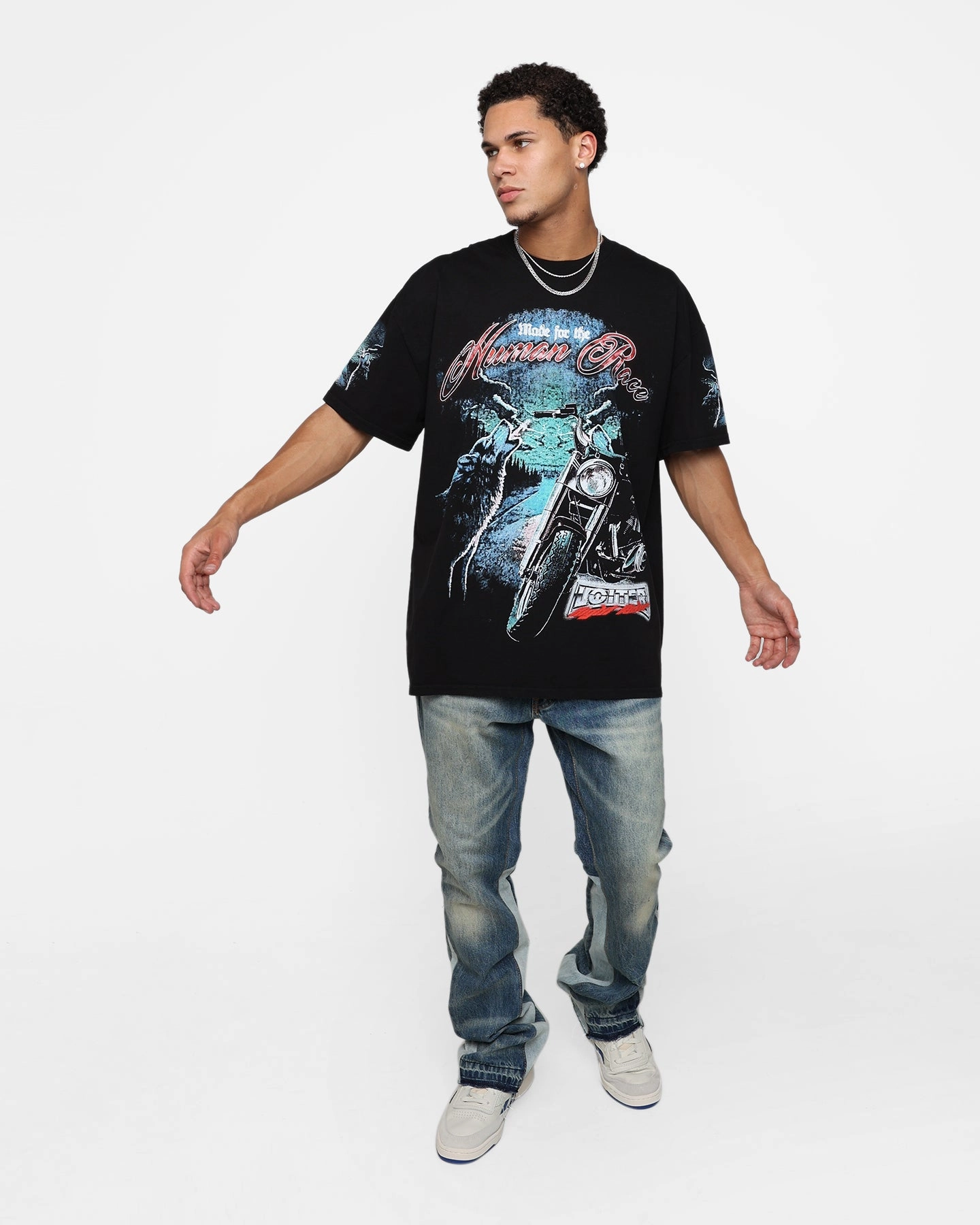 VentilatedArmholes EthicallySourcedMaterial Loiter Midnight Route T-Shirt Black