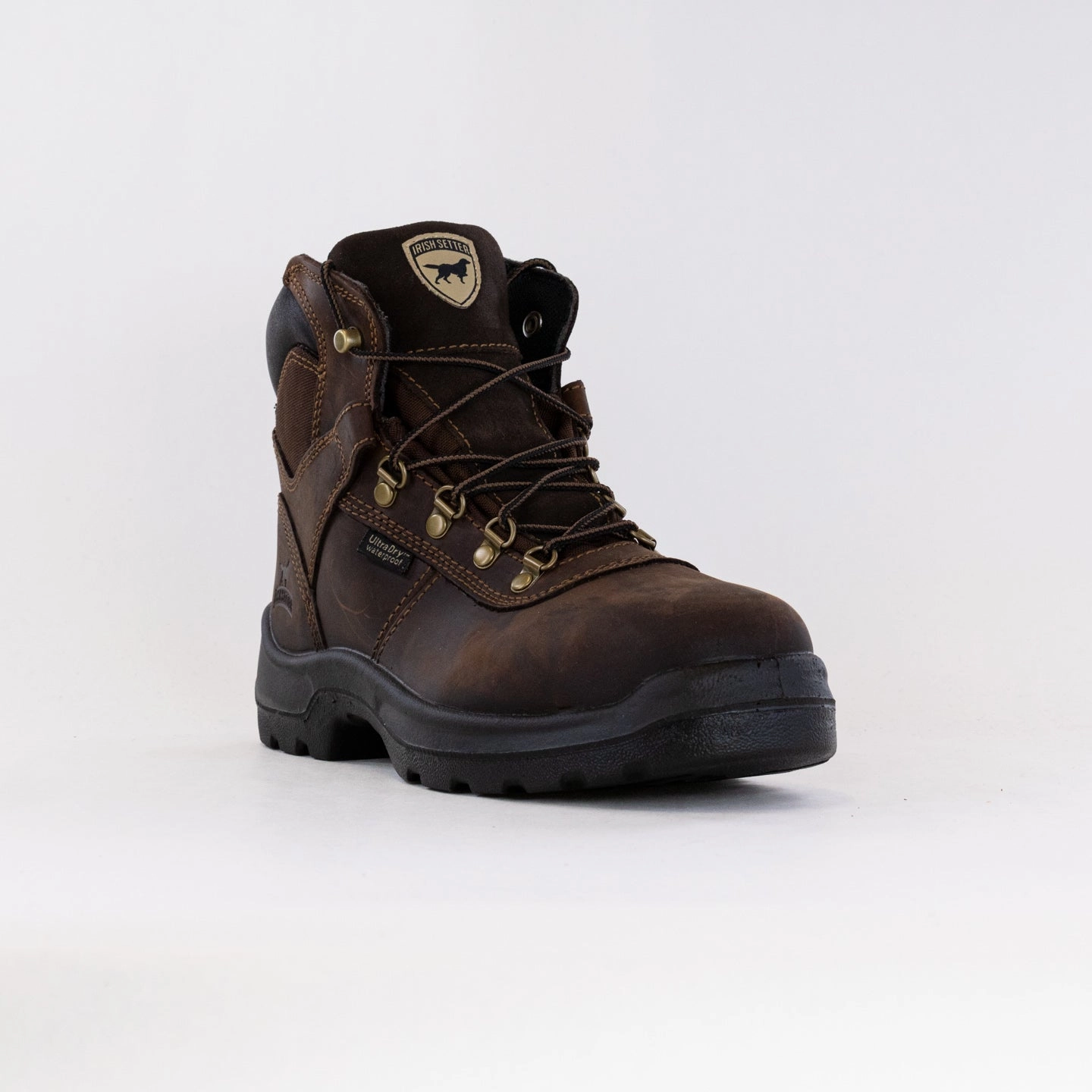 Irish Setter Ely 6'' Waterproof Safety Toe (Men's) - Brown Cushioned Step Active Nomad Seamless Style