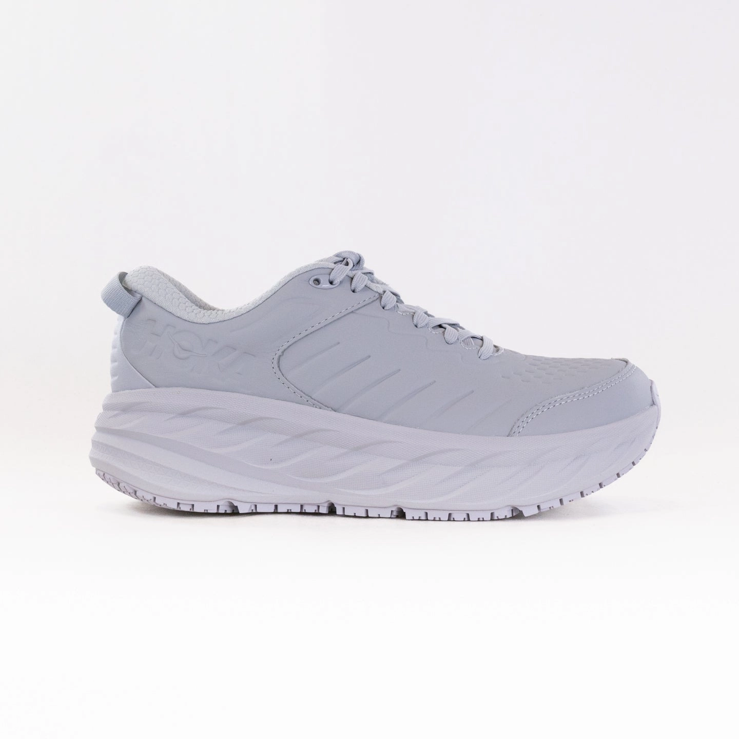 Sports Footwear Rockered Sole Geometry Hoka Bondi SR Wide (Men's) - Harbor Mist/Lunar Rock