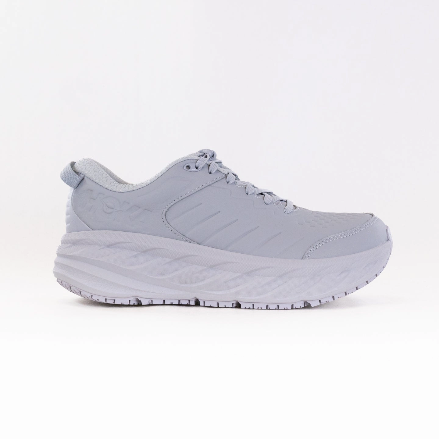 Hoka Bondi SR Wide (Men's) - Harbor Mist/Lunar Rock energy - returning - midsole - feature shoes