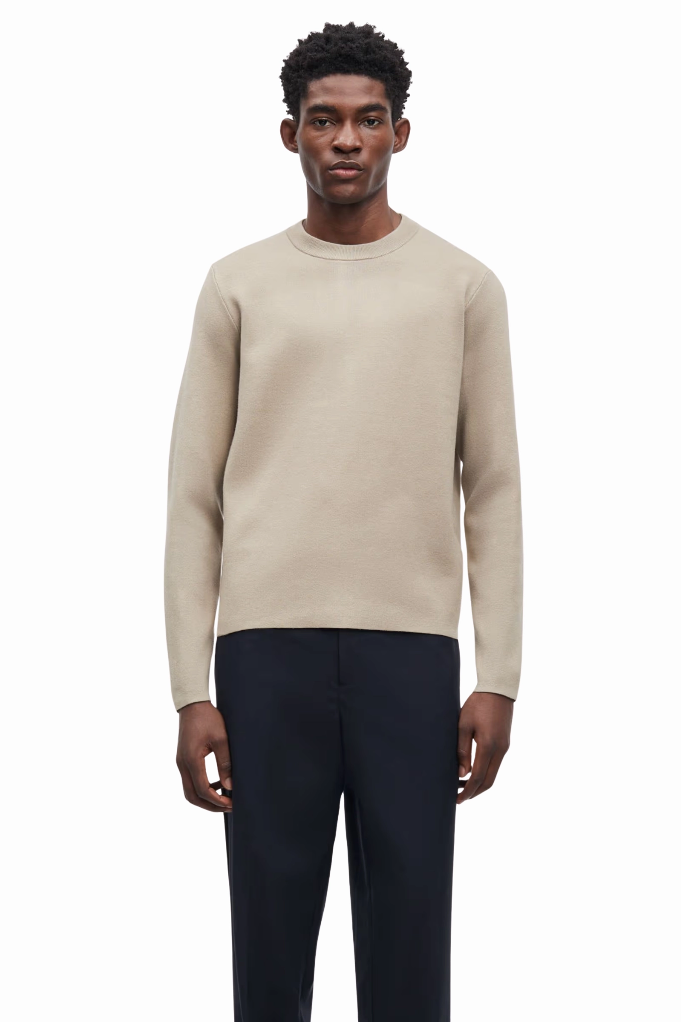 Tubular Knit Method Fresh Outfit Gunan Crewneck Sweater