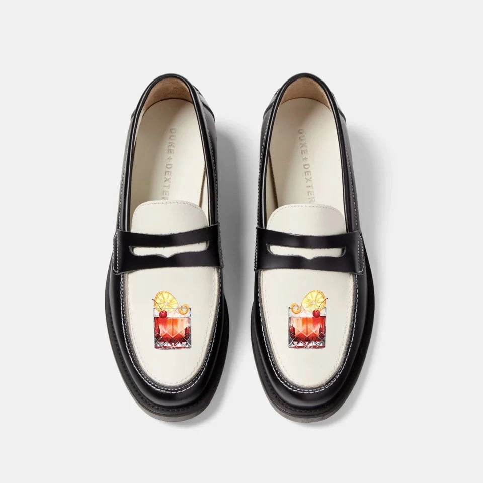 Relaxed Fit Footwear Hand-Painted Motif Penny Loafer - Women's