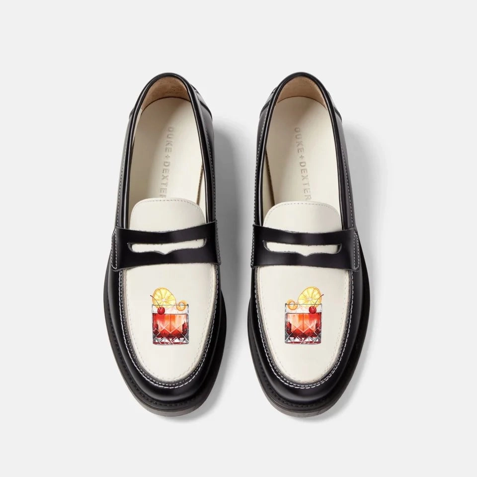 Slip-On Shoes Hand-Painted Motif Penny Loafer - Women's