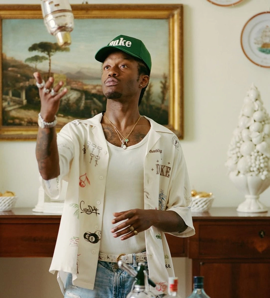 GarmentDyedTexture Duke Sketch Ecru Shirt