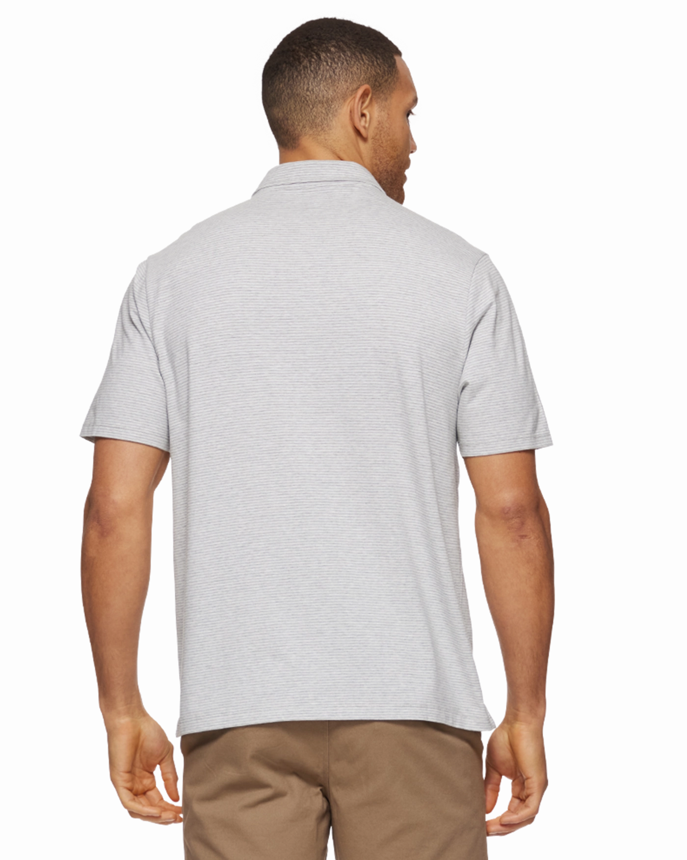 HASTINGS SUPER SOFT STRIPED POLO Lightweight Stretch Effortless Wear